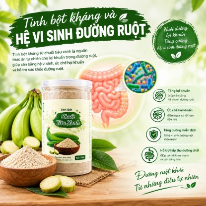Ảnh của Tinh bột chuối tiêu xanh nguyên chất 100%, hộp 500g