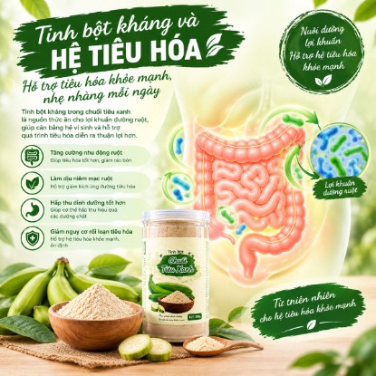 Ảnh của Tinh bột chuối tiêu xanh nguyên chất 100%, hộp 500g