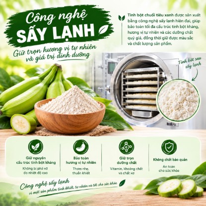 Ảnh của Tinh bột chuối tiêu xanh nguyên chất 100%, hộp 500g